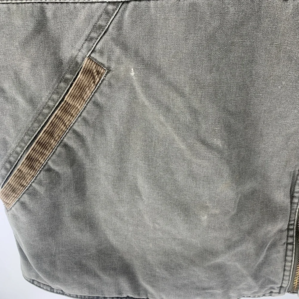 Wrangler Men's Sherpa Lined Vest Green 2XL Zip Button Pockets Workwear
